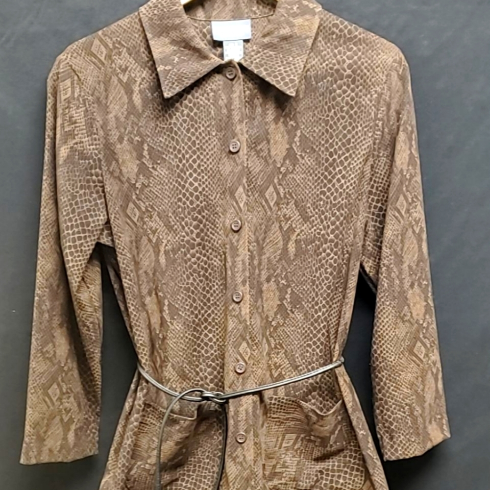 Womens notations clothing Co snakeskin print dress size small